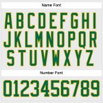 Custom Name and Number Hockey Jersey - Personalized White Kelly Green-Gold Lace Neck Team Jersey Personalized White Kelly