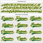 Custom Name and Number Hockey Jersey - Personalized White Kelly Green-Gold Lace Neck Team Jersey Personalized White Kelly