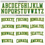 Personalized Authentic Football Jersey in White Kelly Green-Gold Mesh Personalized White Kelly Green-Gold Mesh Authentic