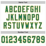 Custom Name Number Authentic Football Jersey - Personalized White Kelly Green Gold Mesh Personalized White Kelly Green-Gold
