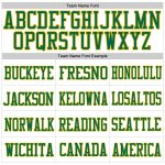Custom Name Number Authentic Football Jersey - Personalized White Kelly Green Gold Mesh Personalized White Kelly Green-Gold