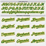 Custom Personalized Kelly Green Baseball Jersey with Gold Pinstripe and Your Name & Number Personalized White (Kelly Green