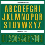 Custom Name and Number Personalized Soccer Jersey - White Kelly Green-Gold Sublimation Split Fashion Uniform Personalized