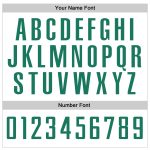 Personalized Authentic Baseball Jersey in White Kelly Green Gray Personalized White Kelly Green-Gray Authentic Baseball Jersey