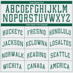 Custom Name and Number Authentic St. Patricks Day Baseball Jersey - Personalized Kelly Green-Gray Design Personalized White
