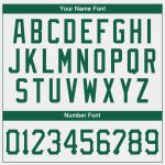 Custom Name and Number Authentic St. Patricks Day Baseball Jersey - Personalized Kelly Green-Gray Design Personalized White