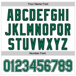 Custom 3D Pattern Baseball Jersey with Personalized Name & Number - White, Kelly Green, Gray-Black Design Personalized White