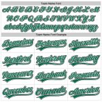 Custom 3D Pattern Baseball Jersey with Personalized Name & Number - White, Kelly Green, Gray-Black Design Personalized White