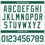 Custom Team Performance T-Shirt with Name and Number - Personalized White Kelly Green-Gray Tee Personalized White Kelly Green-Gray