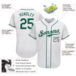 Custom Personalized Baseball Jersey - Authentic White Kelly Green-Light Gray with Your Name and Number Personalized White