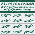 Custom Personalized Baseball Jersey - Authentic White Kelly Green-Light Gray with Your Name and Number Personalized White