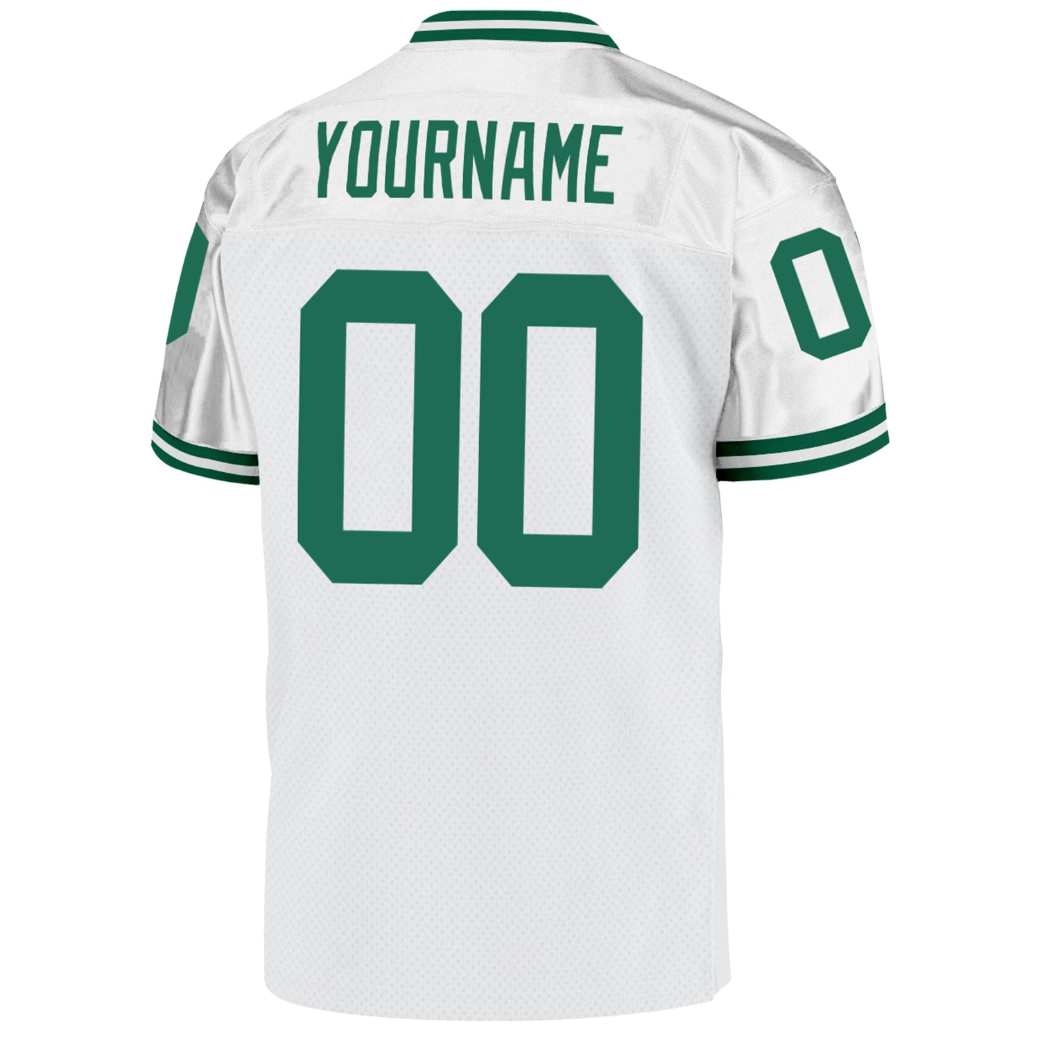 Personalized White Kelly Green Mesh Authentic Throwback Football Jersey Team Custom Name and Number Custom Name Number Football Jersey Authentic Throwback Personalized White Kelly Green Mesh Team Jersey Personalized White - Image 3