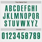 Personalized Authentic Baseball Jersey in White, Kelly Green & Old Gold Personalized White Kelly Green-Old Gold Authentic