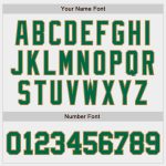 Custom Personalized Baseball Jersey with Team Name and Number - White, Kelly Green, Old Gold Personalized White Kelly Green-Old