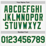 Custom Name and Number Personalized Baseball Jersey in White Kelly Green and Old Gold - Authentic Sleeveless Personalized