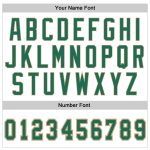 Custom Name Number Personalized Throwback Basketball Jersey in White Kelly Green Old Gold - Authentic Team Apparel Personalized