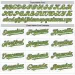 Customizable Authentic Baseball Jersey - Personalized White Kelly Green-Old Gold Line with Custom Name & Number Personalized
