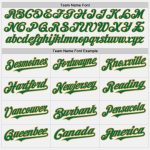 Custom Kelly Green-Old Gold Pinstripe Baseball Jersey Personalized Team Name & Number - Authentic Design Personalized White