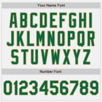 Custom Kelly Green-Old Gold Pinstripe Baseball Jersey Personalized Team Name & Number - Authentic Design Personalized White