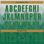 Custom Soccer Jersey with Personalized Name and Number - White Kelly Green-Old Gold Sublimation Team Uniform Personalized