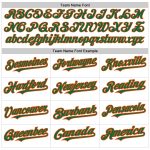 Customized Authentic Baseball Jersey with 3D Pattern, Sharp Shapes, Personalized Name & Number, White, Kelly Green, Orange