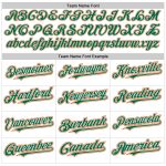 Custom Name and Number Baseball Jersey - Personalized White Kelly Green-Orange Authentic Raglan Sleeves Personalized White