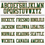 Custom Team Football Jersey - Personalized Authentic White Kelly Green-Orange Mesh with Name and Number Personalized White