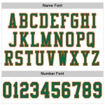 Custom Team Football Jersey - Personalized Authentic White Kelly Green-Orange Mesh with Name and Number Personalized White