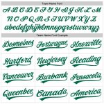 Custom Team Name Number Personalized Performance Golf Polo Shirt White Kelly Green Personalized White Kelly Green Performance