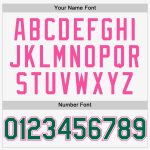 Custom Personalized Sleeveless Baseball Jersey - White Kelly Green-Pink with Name and Number Personalized White Kelly Green-Pink