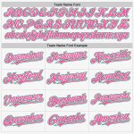 Custom Personalized Sleeveless Baseball Jersey - White Kelly Green-Pink with Name and Number Personalized White Kelly Green-Pink