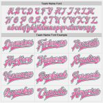 Personalized Two Tone Bomber Varsity Jacket in White Kelly Green and Pink, Full-Snap Letterman Style Personalized White Kelly