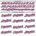 Custom Name and Number Personalized Baseball Jersey in White Kelly Green and Pink Line Design Personalized White Kelly Green-Pink