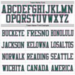 Custom Name and Number Personalized Football Jersey - White Kelly Green-Pink Mesh Authentic Jersey Personalized White Kelly