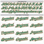 Customizable Authentic Baseball Jersey - Personalized Green Pinstripe Sleeveless with Name & Number - White and Gold Personalized
