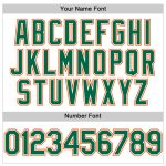 Customizable Authentic Baseball Jersey - Personalized Green Pinstripe Sleeveless with Name & Number - White and Gold Personalized