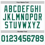 Custom Kelly Green Pinstripe Basketball Jersey with Personalized Name and Number - Authentic White Design Personalized White