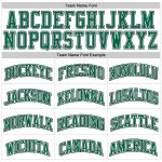 Personalized Kelly Green Black Pinstripe Basketball Jersey - Authentic White Design Personalized White Kelly Green Pinstripe