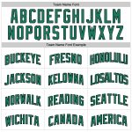 Custom Personalized Basketball Jersey with Team Name and Number, White Kelly Green Pinstripe Authentic Style Personalized