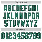 Custom Personalized Basketball Jersey with Team Name and Number, White Kelly Green Pinstripe Authentic Style Personalized
