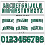 Custom Name and Number Basketball Shorts - Personalized Authentic Kelly Green Pinstripe, Team Colors: White & Black Personalized