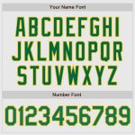 Personalized Authentic Baseball Jersey in White and Kelly Green Pinstripe with Gold accents Personalized White Kelly Green