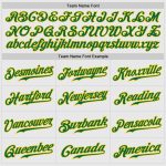 Personalized Authentic Baseball Jersey in White and Kelly Green Pinstripe with Gold accents Personalized White Kelly Green