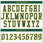 Custom Personalized Authentic Baseball Jersey - White Kelly Green Pinstripe with Gold Name and Number Personalized White