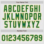 Customizable Green and Gold Pinstripe Baseball Jersey - Authentic Raglan Sleeves, Personalized Name and Number Personalized