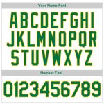 Custom Name and Number Authentic Throwback Baseball Jersey Shirt - Personalized White Kelly Green Pinstripe Design Personalized