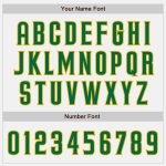 Personalized Kelly Green Gold Pinstripe Varsity Letterman Jacket with Custom Name and Number - Full-Snap Bomber Style Personalized