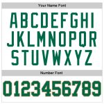 Custom Team Basketball Jersey - Personalized White Kelly Green Pinstripe with Name and Number - Authentic Old Gold Black