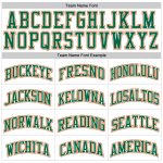 Custom Name Number Personalized Basketball Jersey - White Kelly Green Pinstripe Orange, Authentic Team Gear Personalized