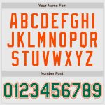 Custom Name and Number Personalized Baseball Jersey - Authentic Kelly Green-Orange Pinstripe Raglan Sleeves Personalized